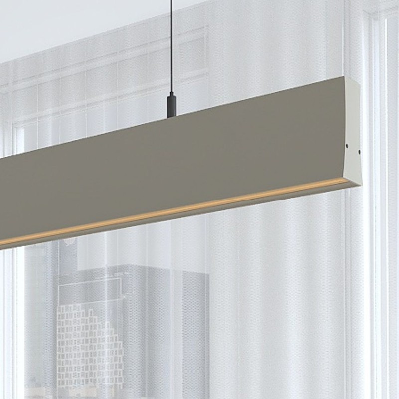 LOLA Grey Stone Pendant LED Linear Light 200cm