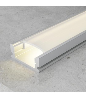 Perfil de aluminio U superficie para tira LED 16x8mm - 2 metros