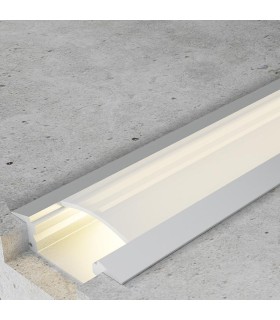 Profilo in alluminio da incasso 25x7 per striscia LED - 2 metri