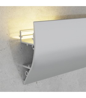 Profilo in Alluminio Modello CORNISA 17x43mm per Striscia LED - 2 Metri