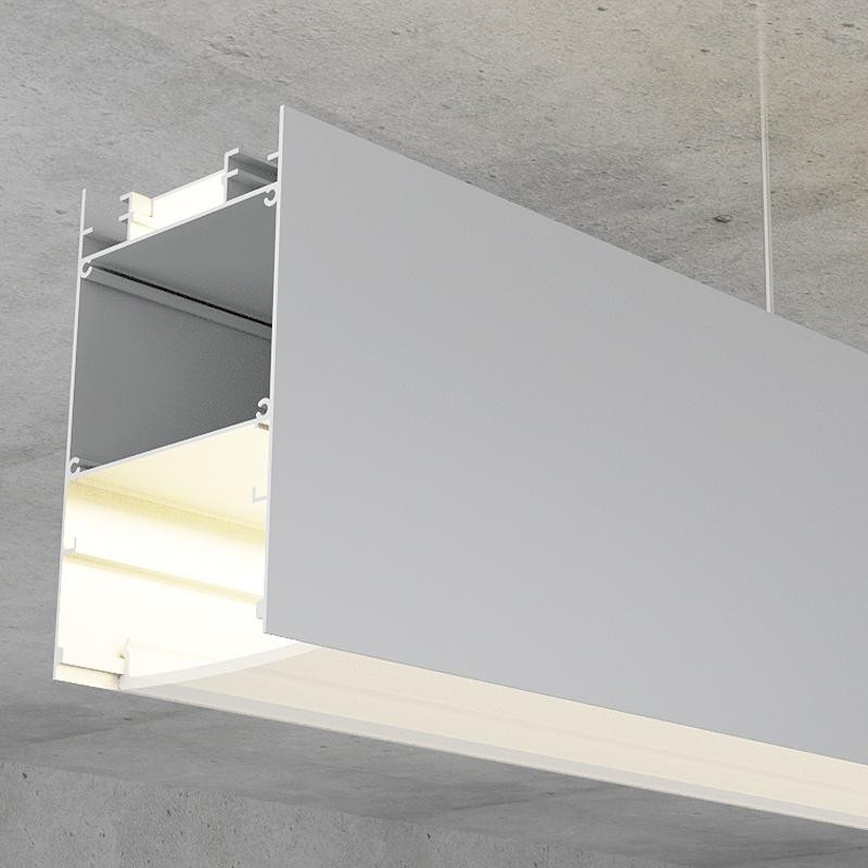Profilo in alluminio per LED lineare UP&DOWN 50x88mm - 2 Metri