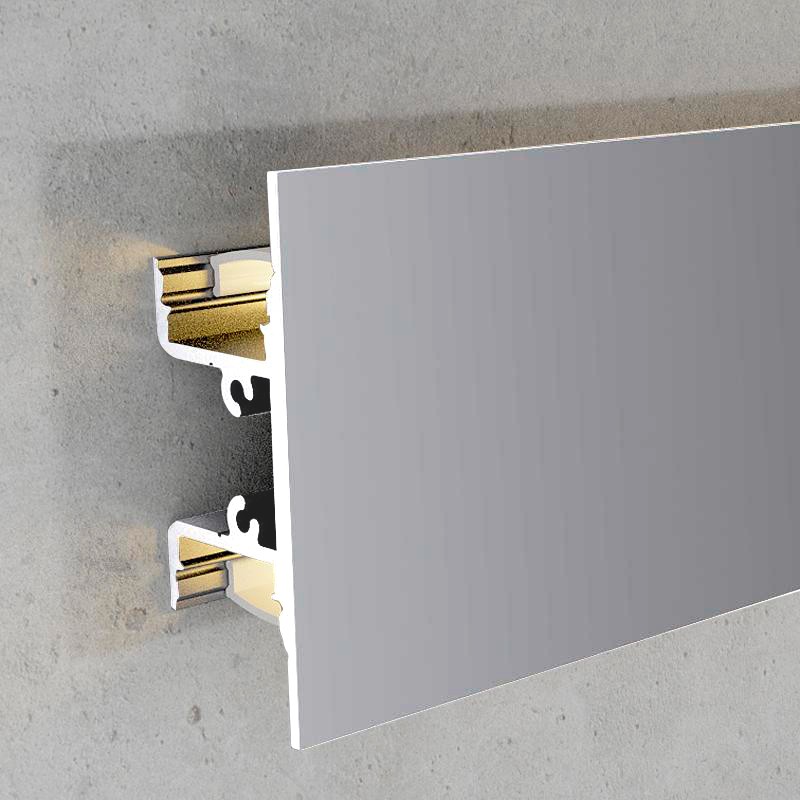 Silver UP & DOWN Aluminum wall washer profile for LED strip - 2 Meters