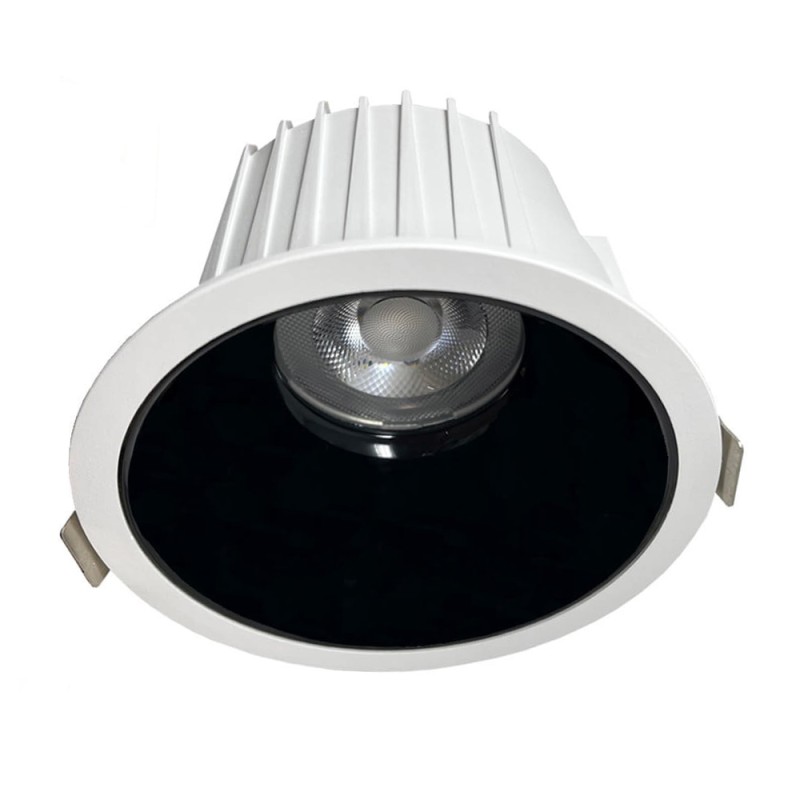 Spot encastrable LED 40W CCT Sélectionnable IP65 5000Lm pour plafonds hauts