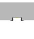 Perfil Tira LED empotrable Negro 25x7mm - 2 metros