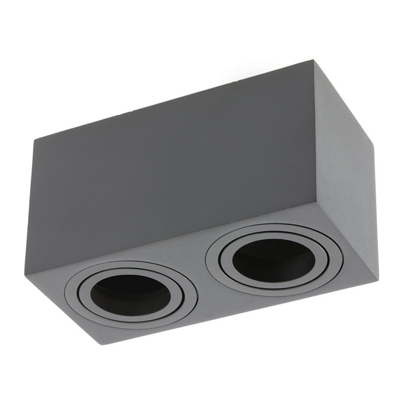 Plafoniera AVEIRO DUO quadrata nera