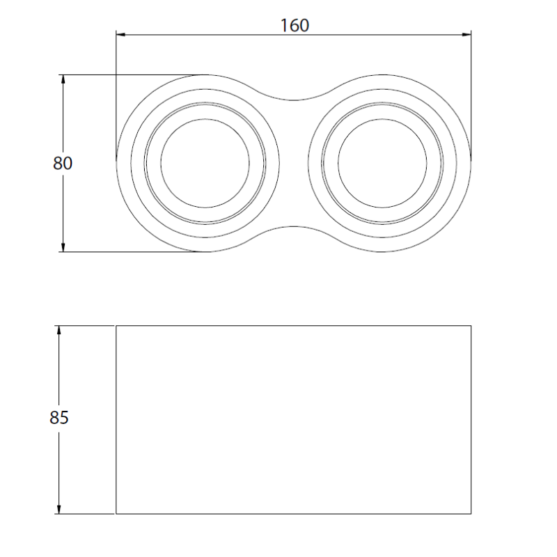 Plafoniera AVEIRO DUO tonda bianca