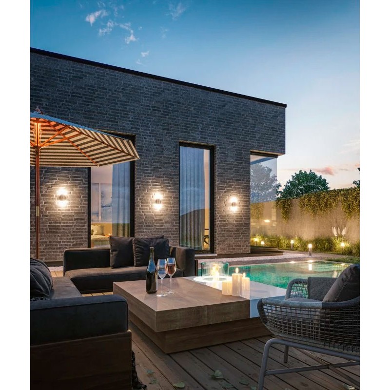 Borne lumineuse CORTA 40 E27 pour chemins avec prise