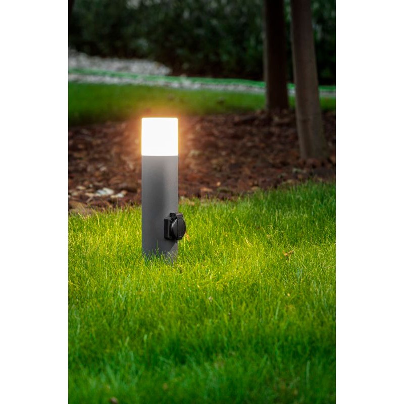 Borne lumineuse CORTA 40 E27 pour chemins avec prise