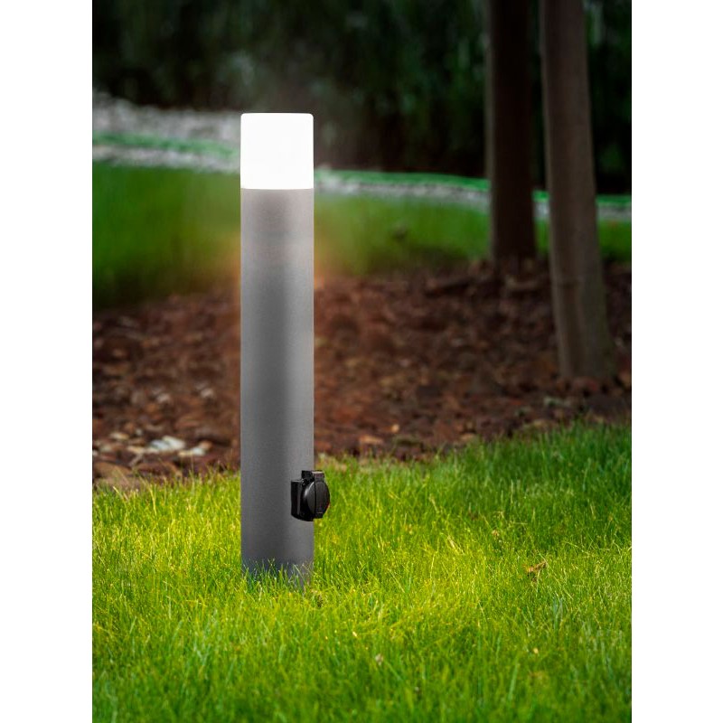 Borne lumineuse CORTA 80 E27 pour chemins avec prise