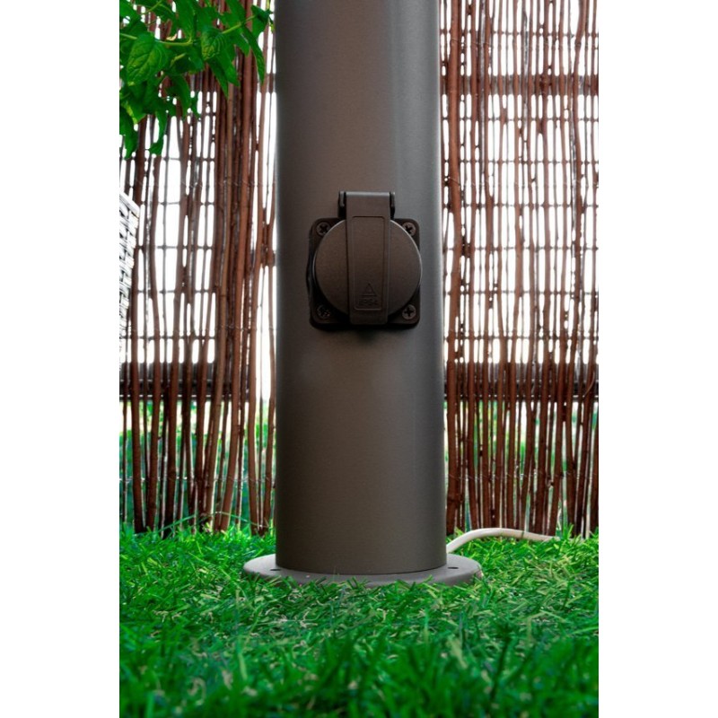 Borne lumineuse CORTA 80 E27 pour chemins avec prise