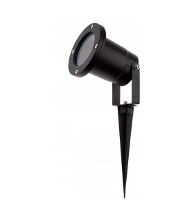 Black Garden Spotlight with spike for GU10 - bulb included