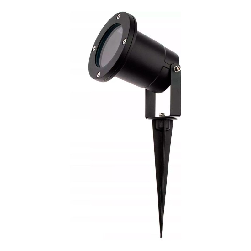 Faretto giardino nero picchetto per GU10 - include lampadina LED