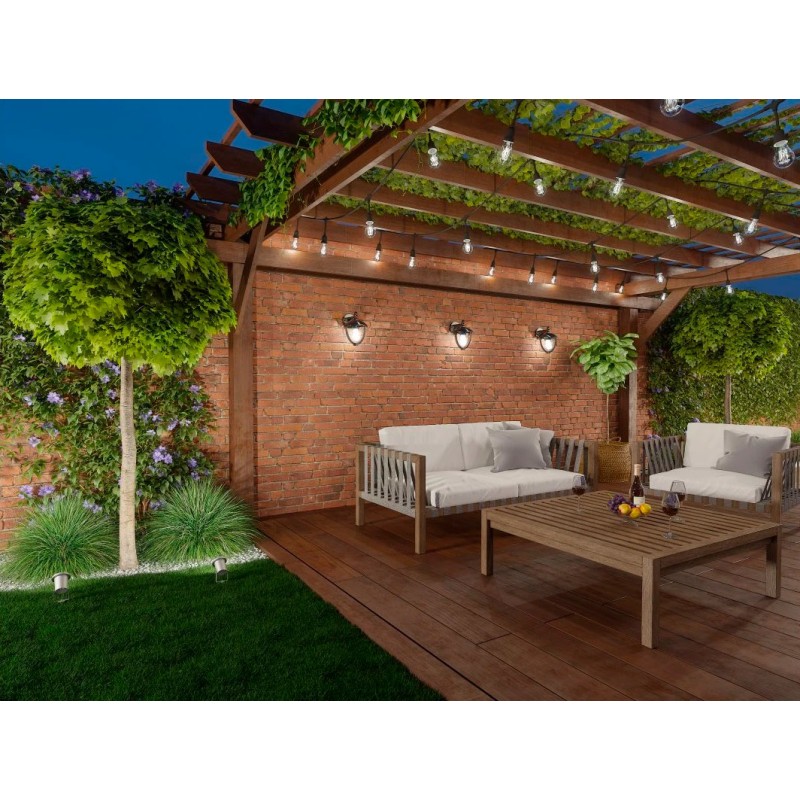 Faretto giardino Grigio picchetto per lampadina GU10 - lampadina inclusa