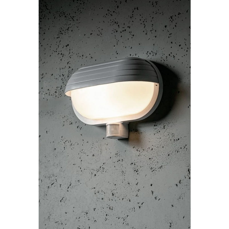 Aplique de pared KACROO E27 IP44 oval con sensor de movimiento