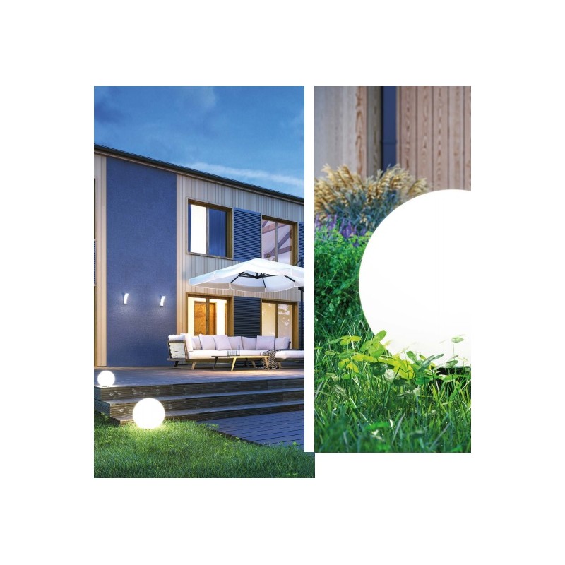 Sphère lumineuse de jardin MARMO E27 Ø28mm effet marbre