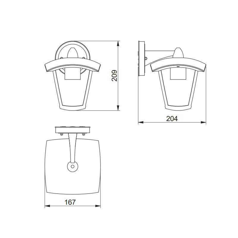 Applique da parete MARINA DOWN E27 IP54