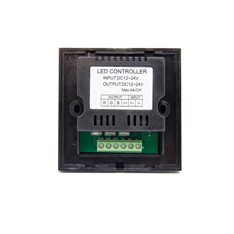 Controlador Empotrable Táctil para Tiras de LEDs RGB 12-24 V. DC