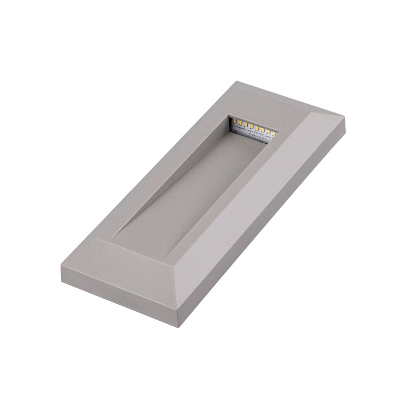 Baliza exterior LED superficie rectangular pared 1W 50Lm IP65